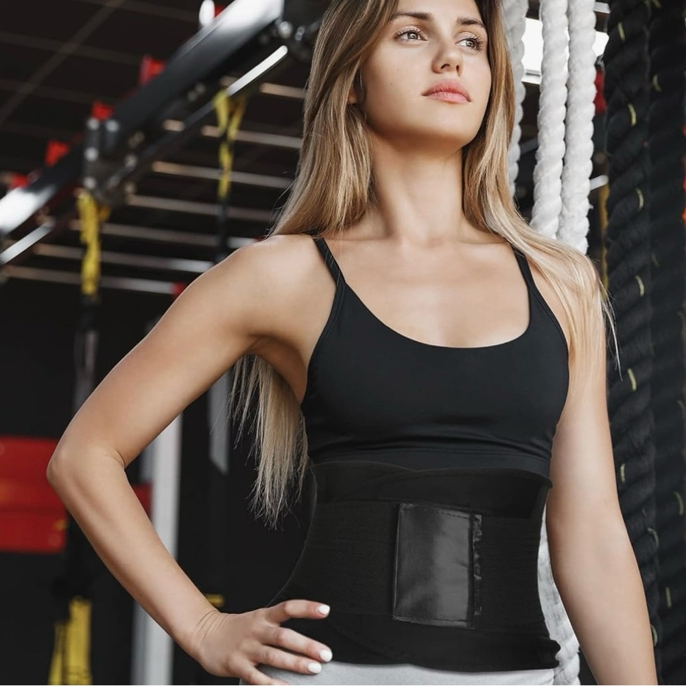 Waist trainer postpartum belt (two pack) pink and black